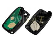 Producto genérico - Telemando 3 botones con pila extraíble 433 Mhz ASK PCF7941A para Fiat Panda, con espadín plegable